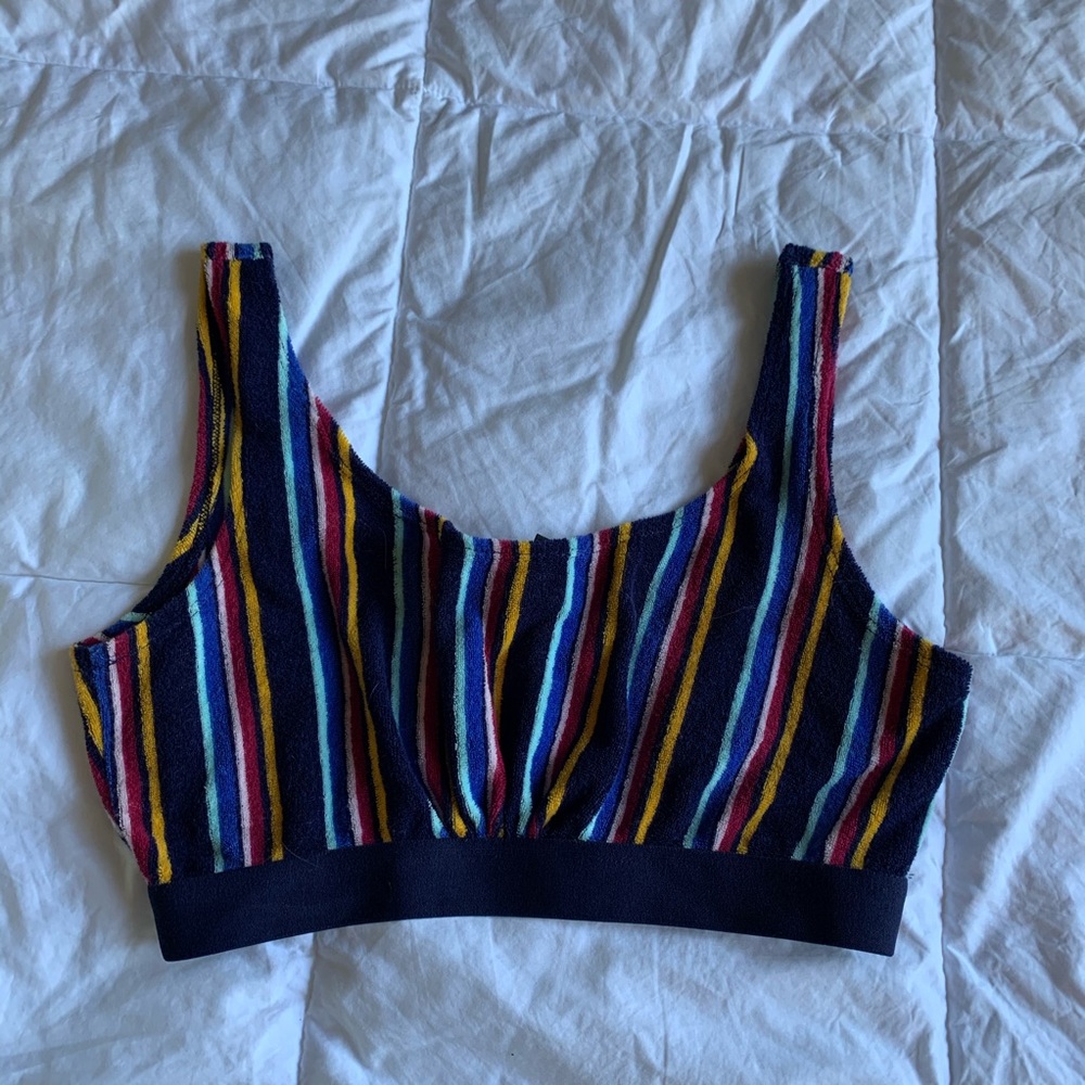 FOREVER 21 striped bralette/ crop top